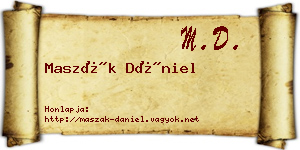 Maszák Dániel névjegykártya